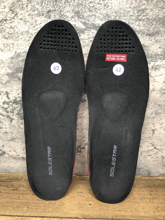 JB516 ソールスター SOLESTAR KONTROL インソール 黒 赤 EU42