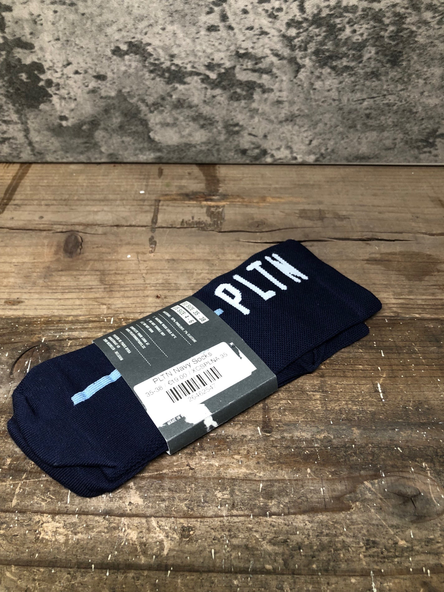 IO487 プロトンド パリ PELOTON DE PARIS ソックス 靴下 紺 US4~6 未使用品
