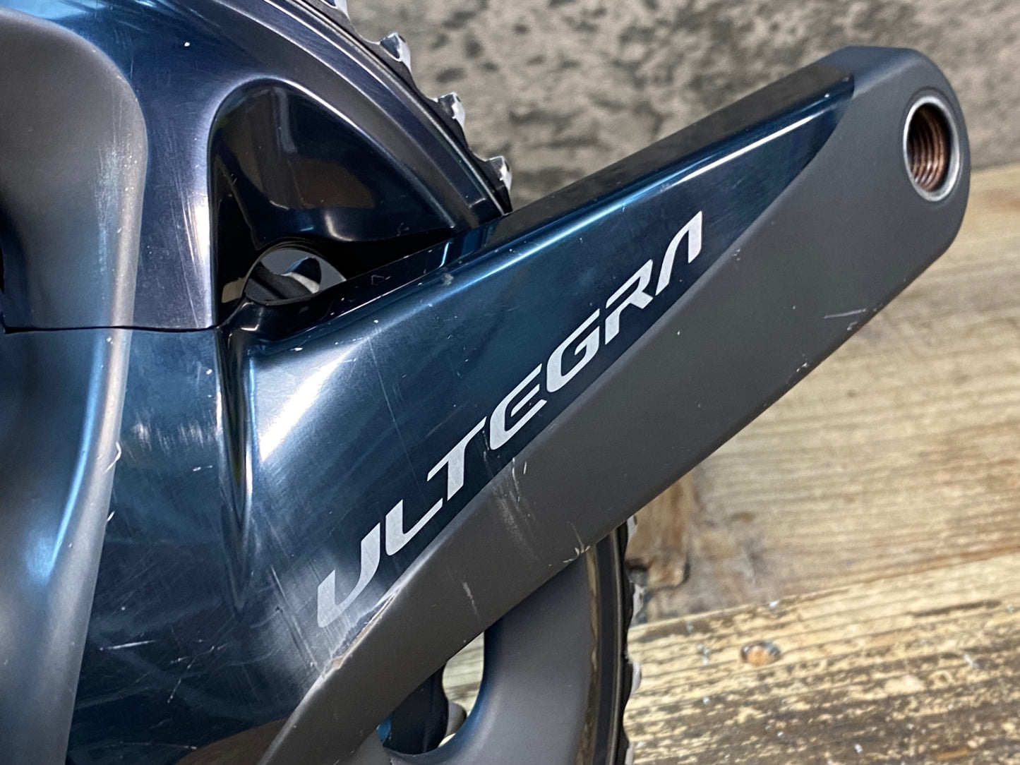 IW540 シマノ SHIMANO アルテグラ ULTEGRA FC-R8000 クランクセット 170mm 50/34T 強いアームのスレ 歯の摩耗 ジャンク