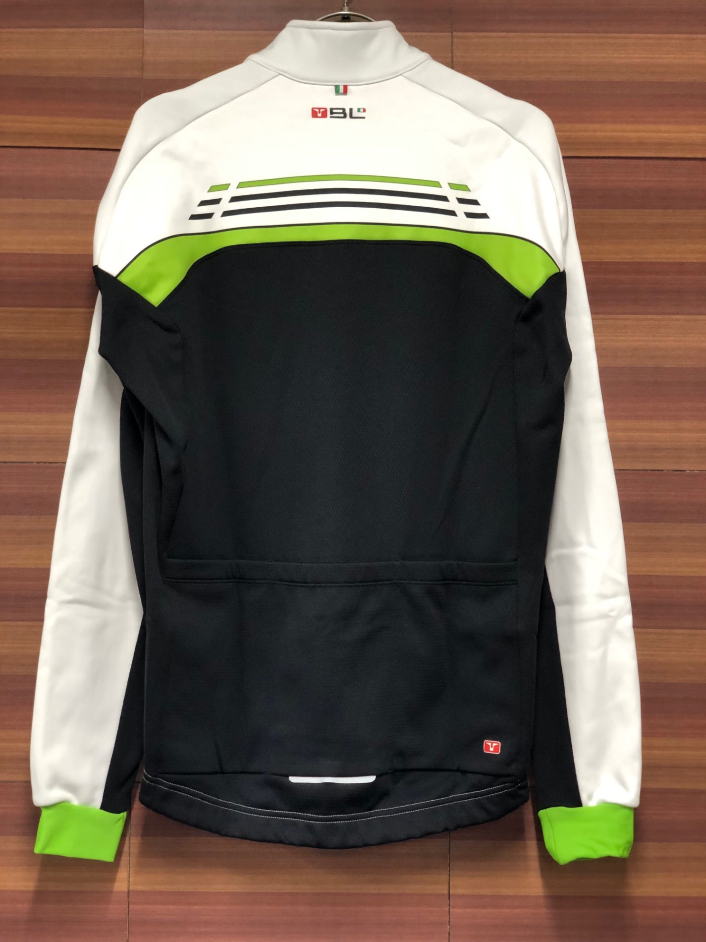 IT953 バイシクルライン BL 長袖 サイクルジャージ 白緑 M