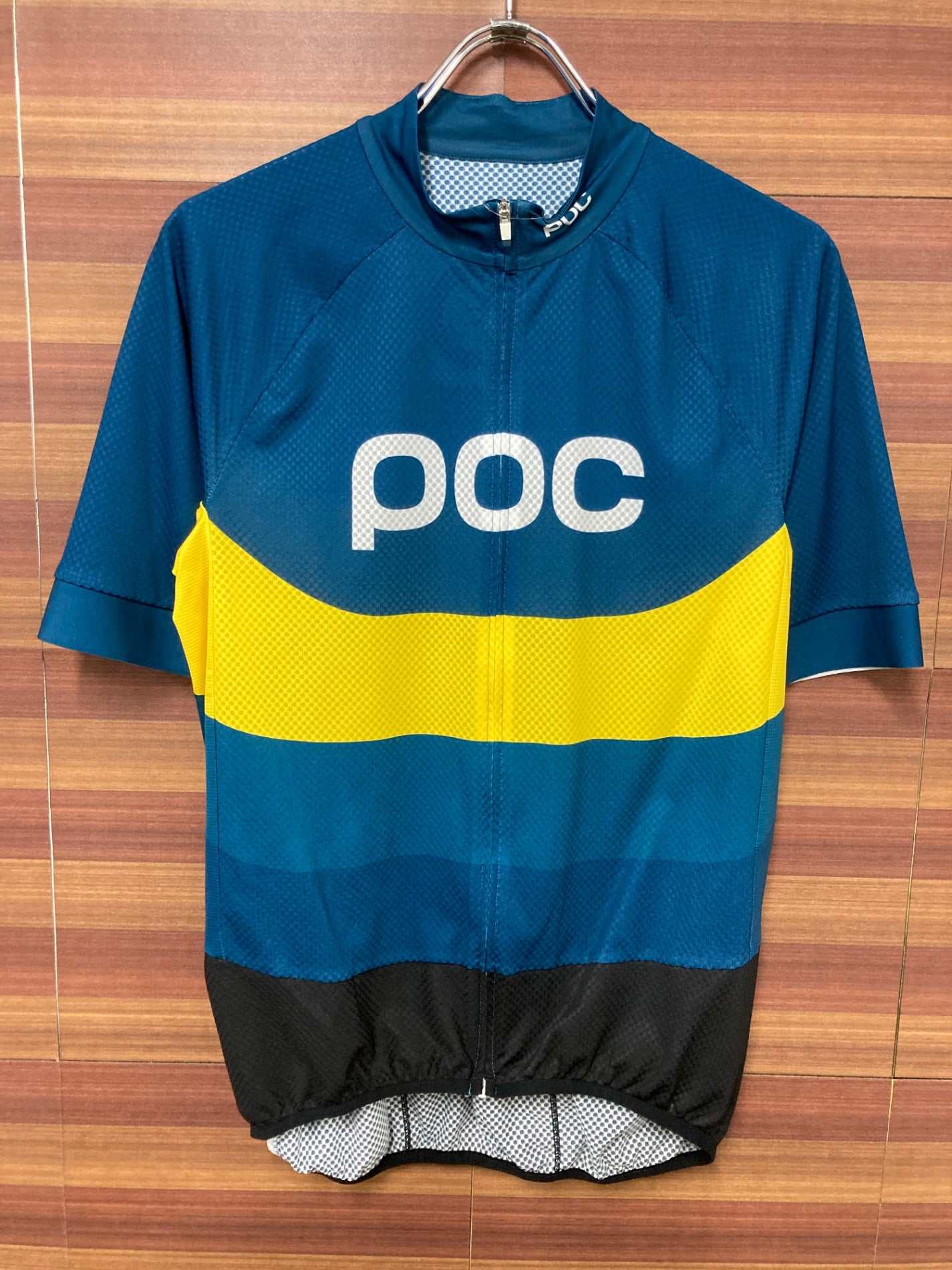 IO382 ポック POC 半袖サイクルジャージ 紺黒 L