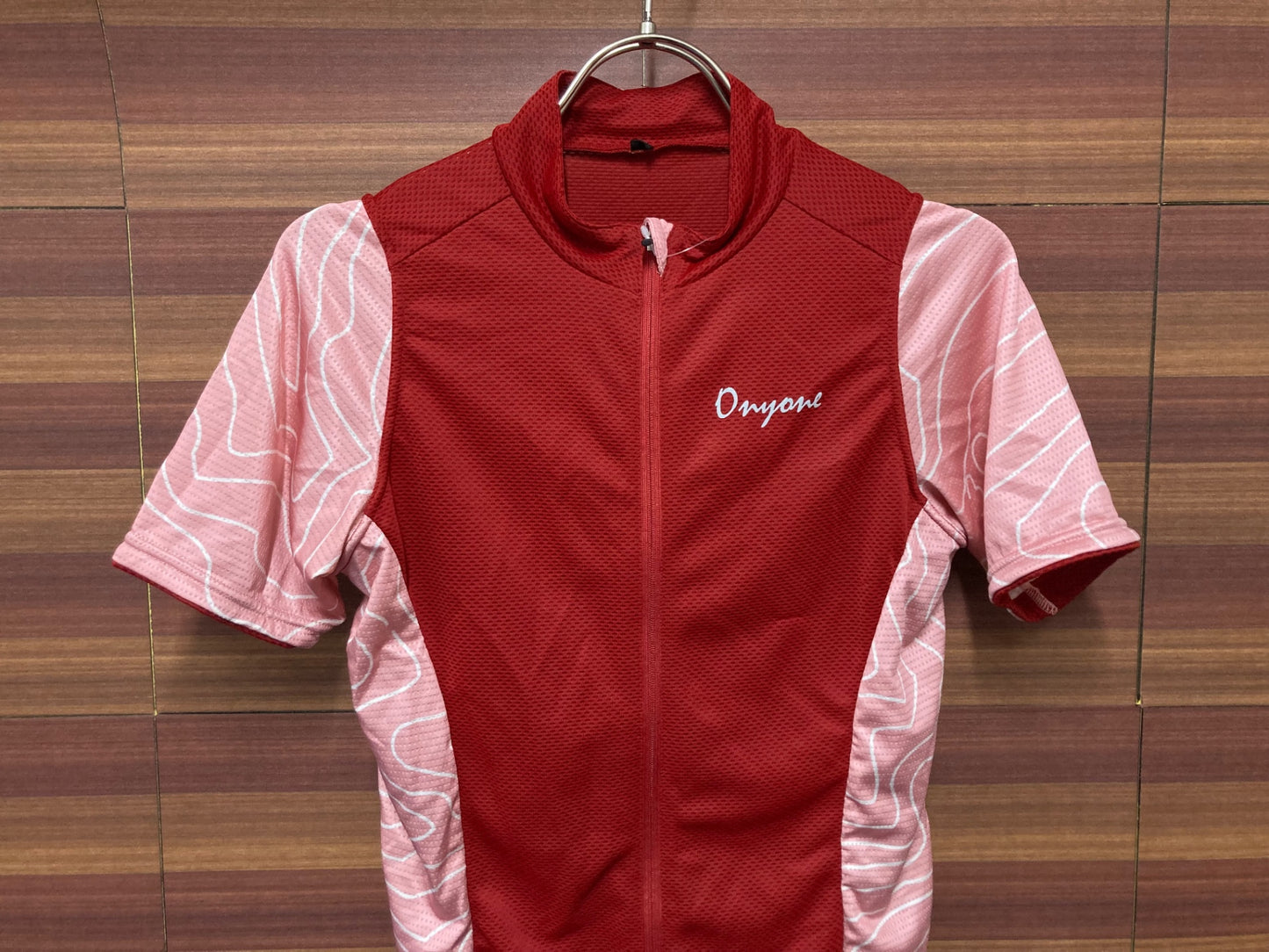 IU813 オンヨネ ON-YO-NE 半袖 サイクルジャージ 赤 ピンク レディース M