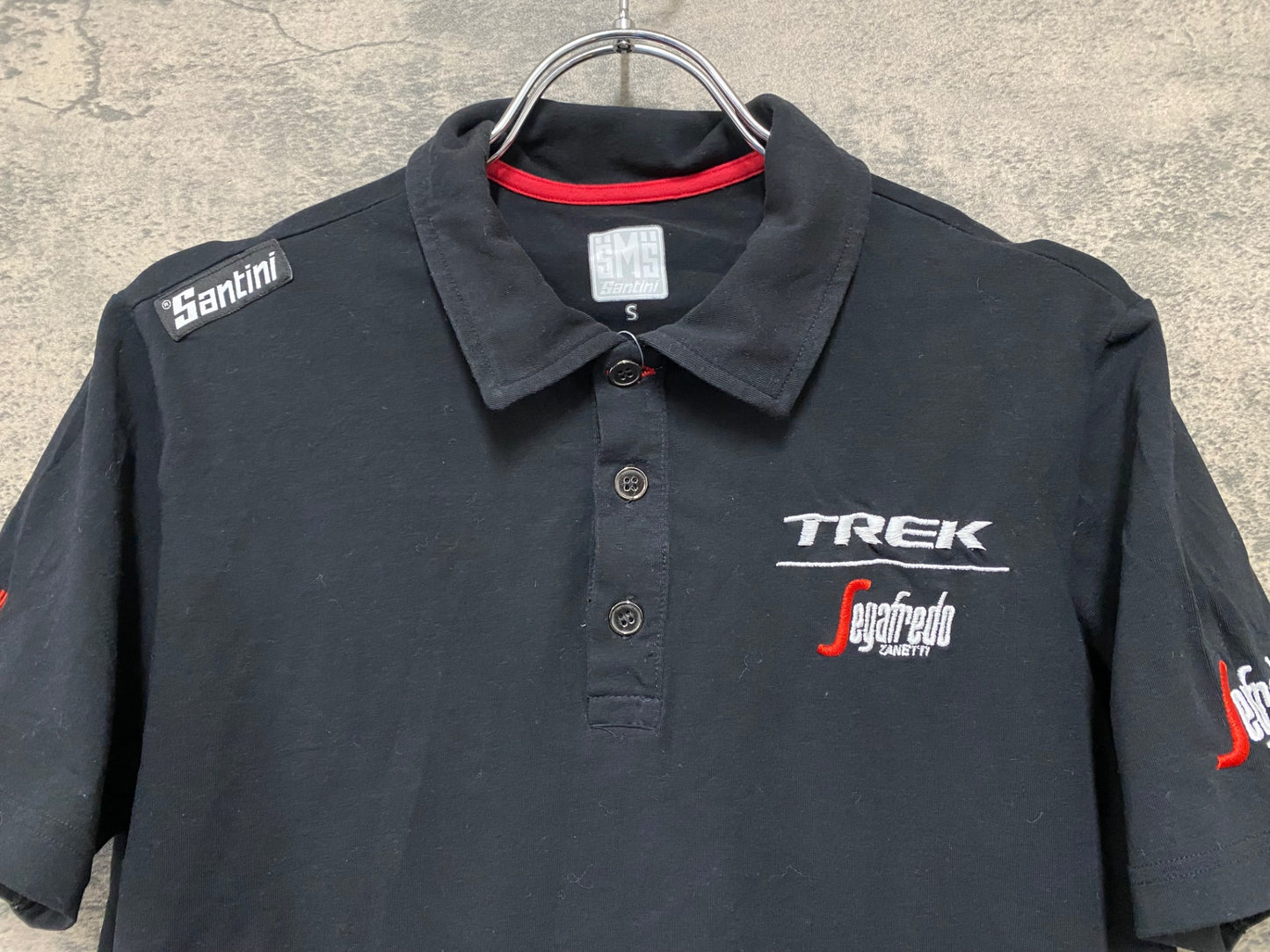 IT483 サンティーニ Santini ポロシャツ 黒 S Segafredo ZANETTI