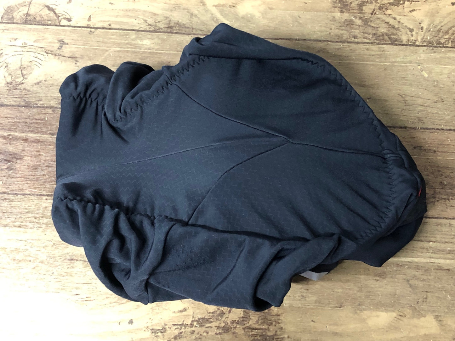 IN810 エチュオンド ETXEONDO ビブタイツ 黒 赤 S 裏起毛 ※擦れ