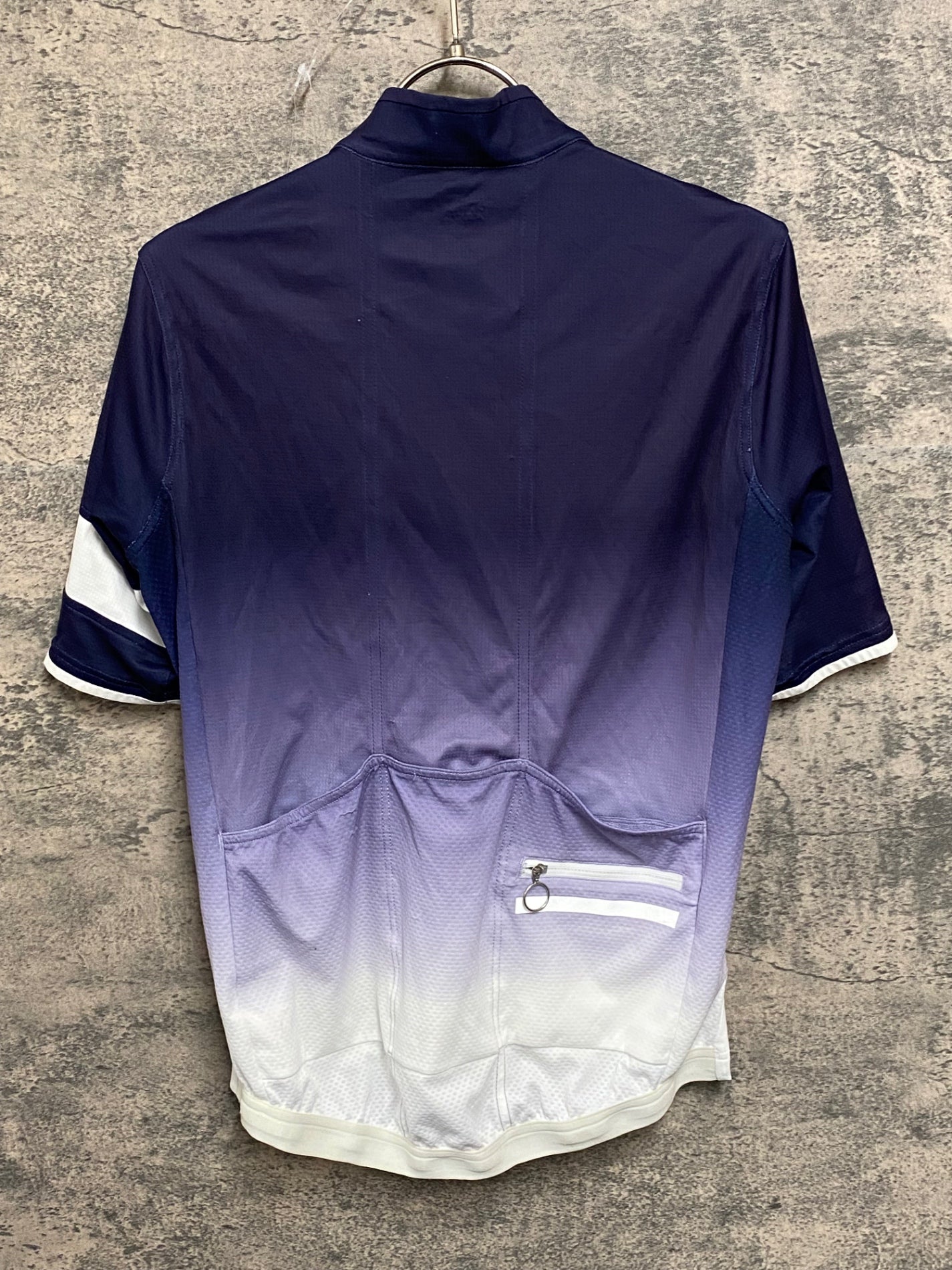 JC253 ラファ Rapha SUPER LIGHT WEIGHT JERSEY 半袖 サイクルジャージ 紺 白 M