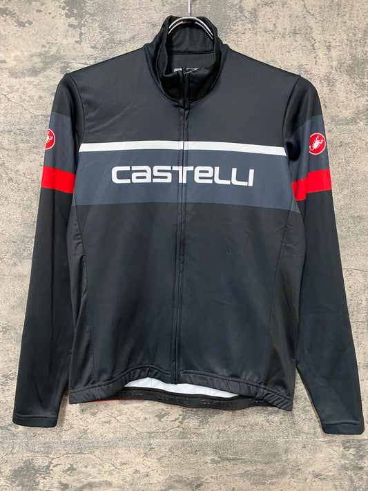 JC360 カステリ CASTELLI 長袖 サイクルジャージ 黒 M 裏起毛