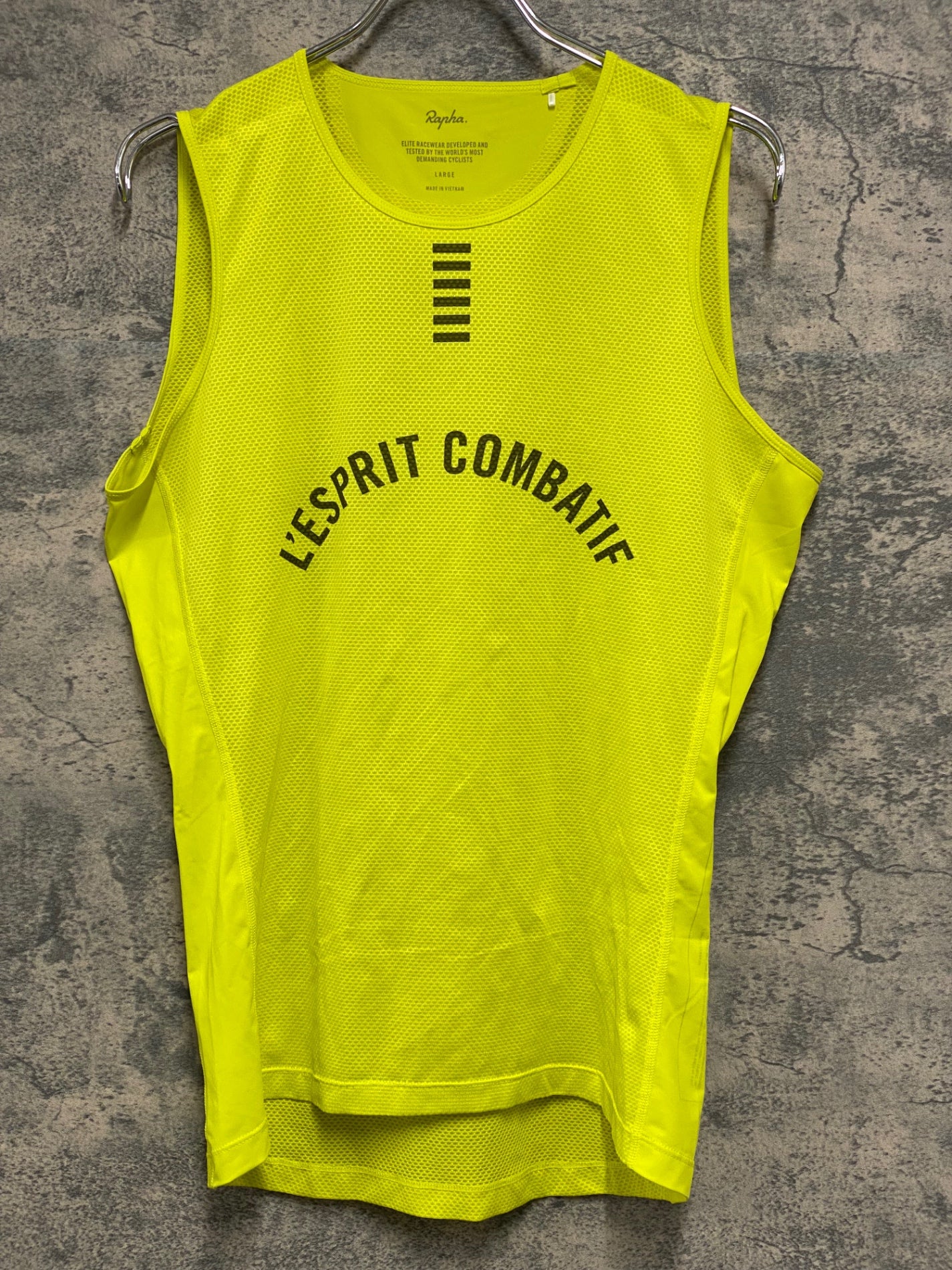 JB025 ラファ Rapha PRO TEAM BASE LAYER - SLEEVELESS ノースリーブ ベースレイヤー 黄 L