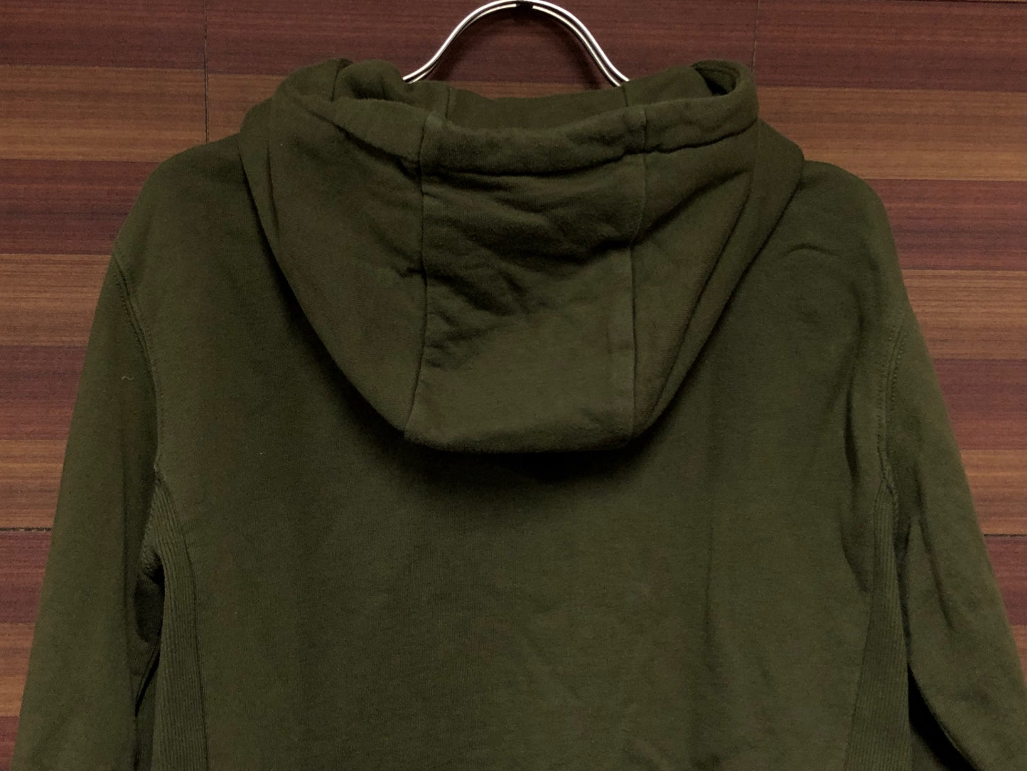 IO869 ラファ Rapha LOGO HOODIE フーディー フルジップパーカー カーキ XS 裏起毛