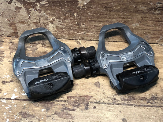 IG024 シマノ SHIMANO PD-R550 ビンディングペダル SPD-SL ※傷あり、回転スムーズ