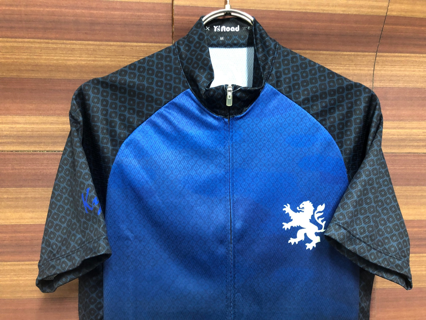 IU724 カペルミュール KAPELMUUR × Y's Road京都 半袖 サイクルジャージ 青 黒 M