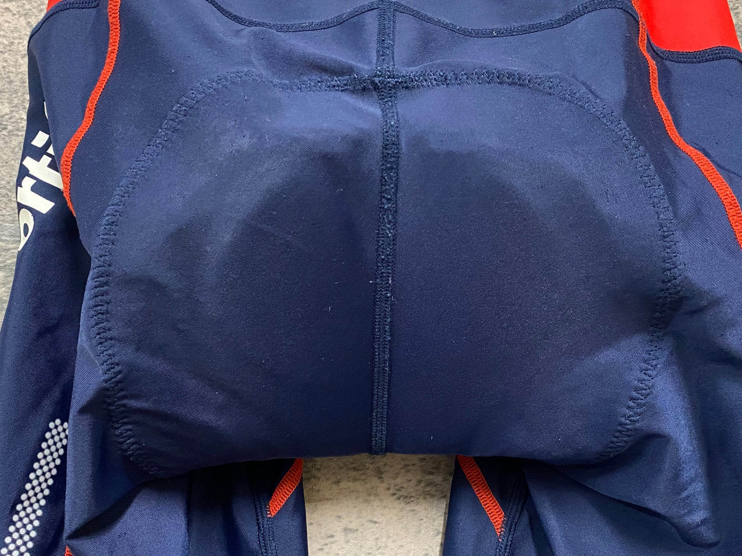 JA175 ルコックスポルティフ le coq sportif レーサーパンツ 紺 赤 S