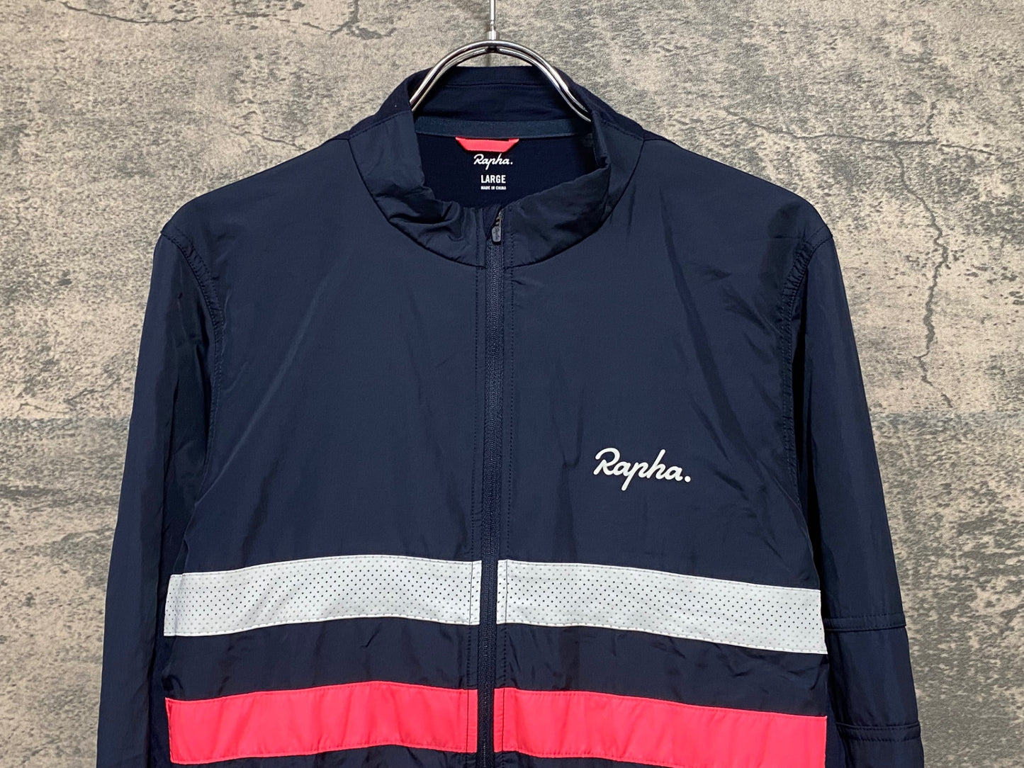 JA336 ラファ Rapha LONG SLEEVE BREVET WINDBLOCK JERSEY 長袖 サイクルジャージ 濃紺 L