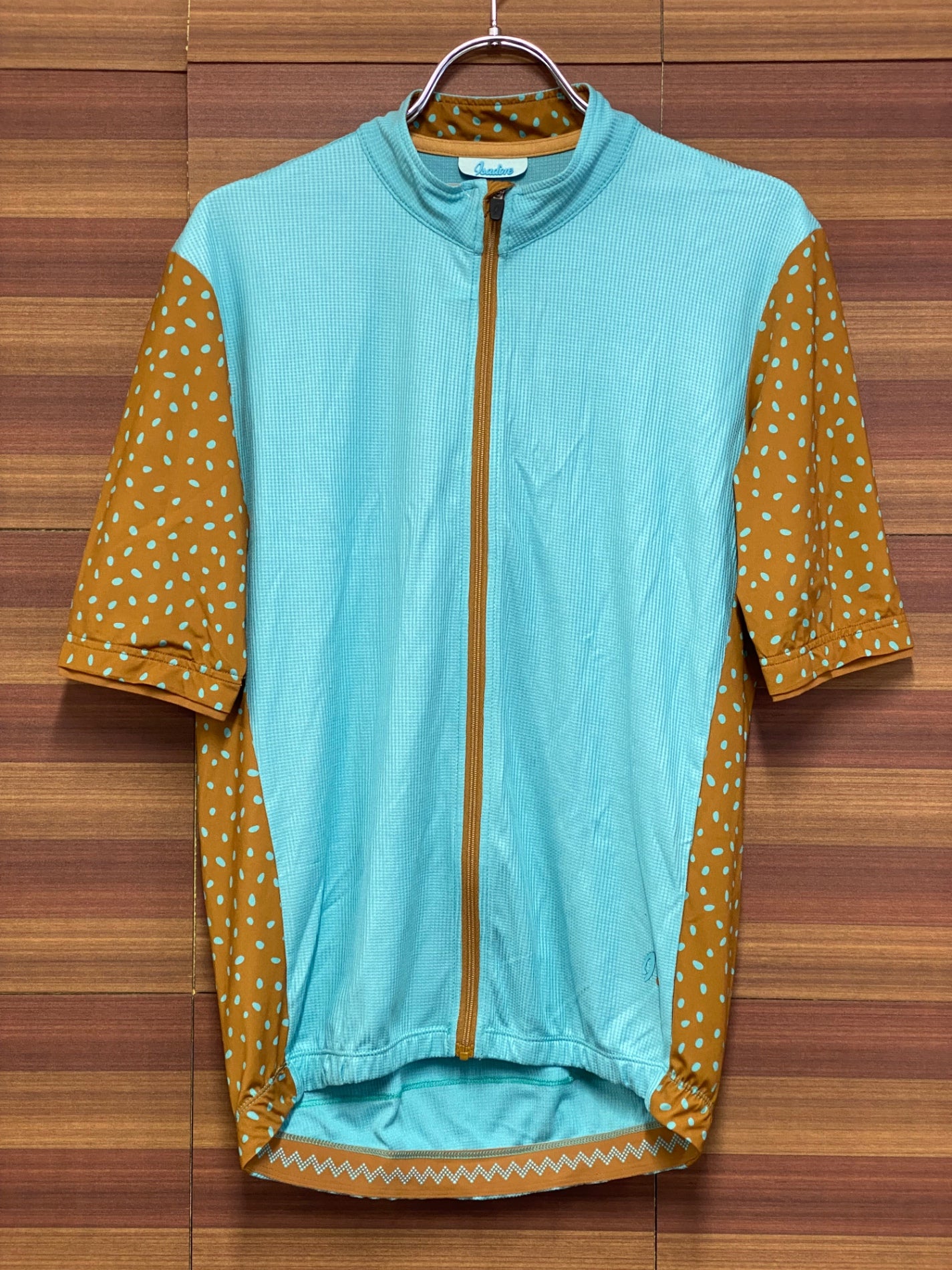 IU210 イザドア Isadore 半袖 サイクルジャージ 水色 茶 M