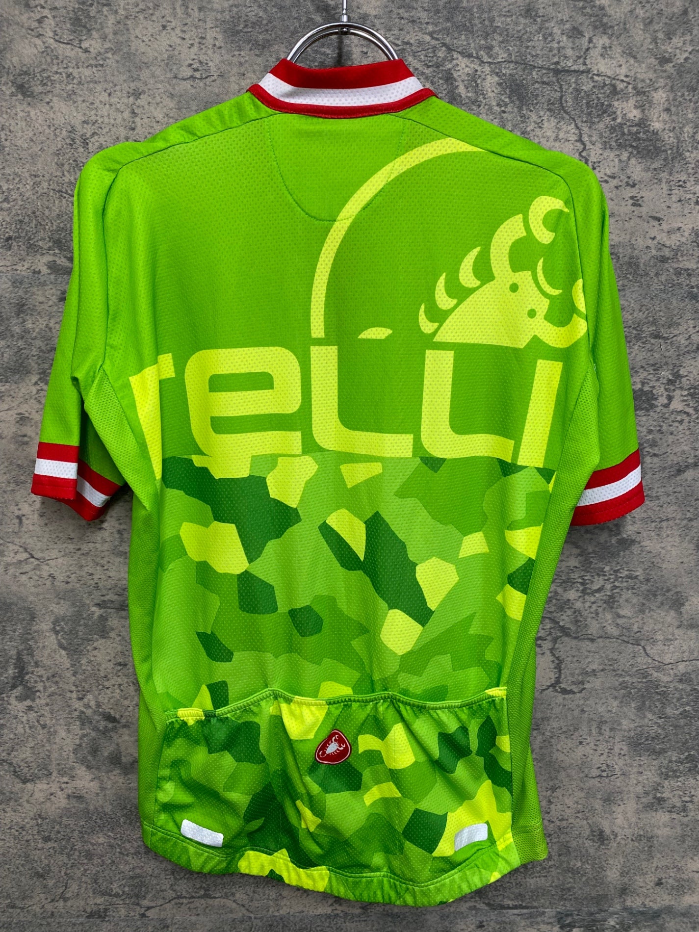 IY206 カステリ CASTELLI 半袖 サイクルジャージ 緑 M