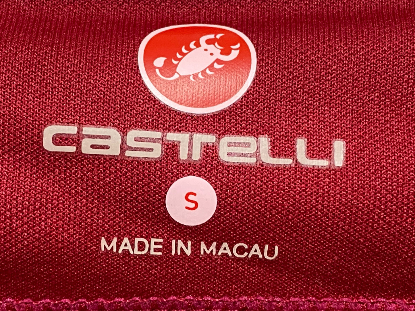 HV805 カステリ CASTELLI ロッソコルサ ROSSO CORSA 長袖 サイクルジャージ 白赤 S