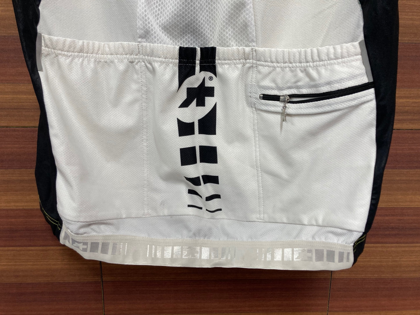 IO843 アソス assos SS.MILLE 半袖 サイクルジャージ S 白黄 タグ欠損