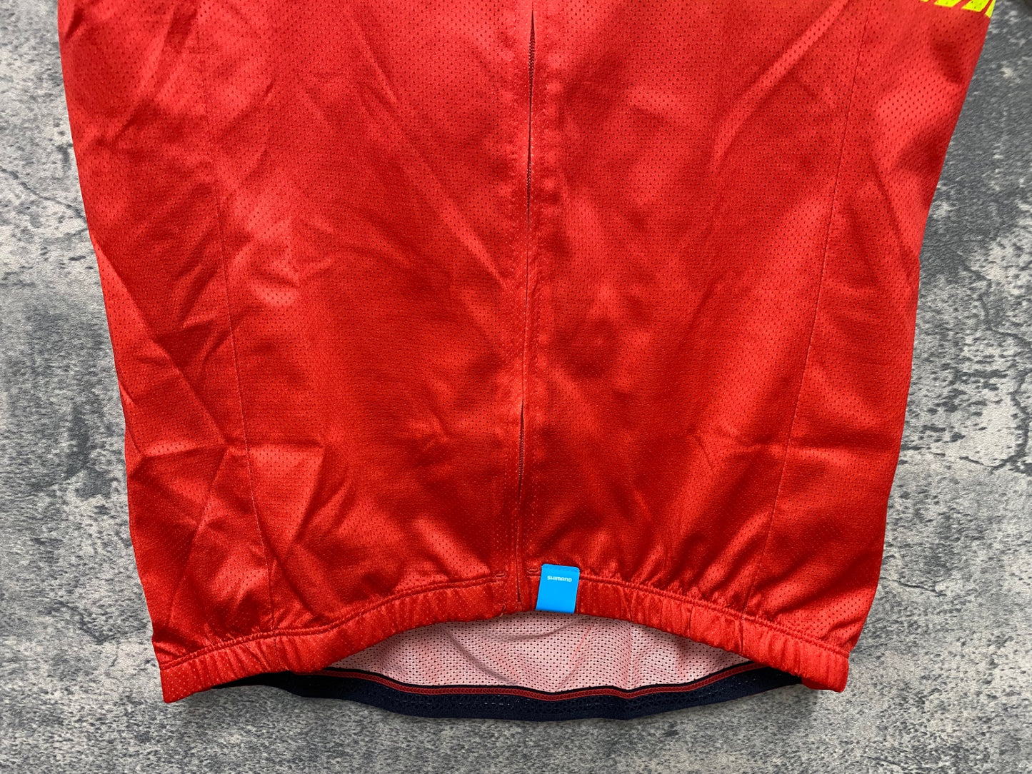 IY970 シマノ SHIMANO 半袖 サイクルジャージ 赤 黄 M