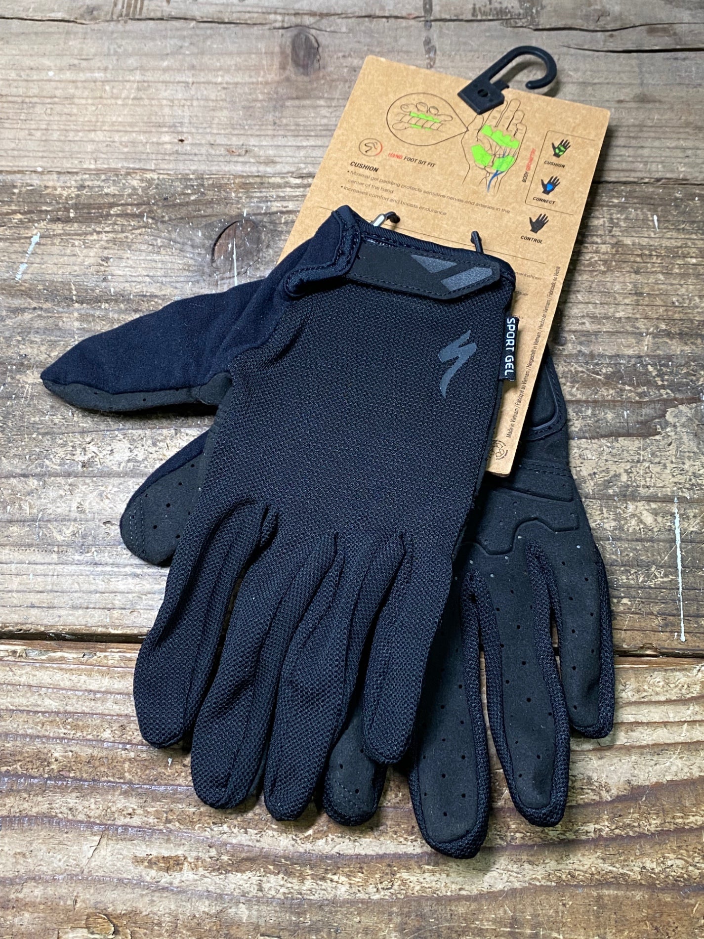 HI265 スペシャライズド SPECIALIZED BG SPORT GEL 長指 サイクル グローブ 黒 XL