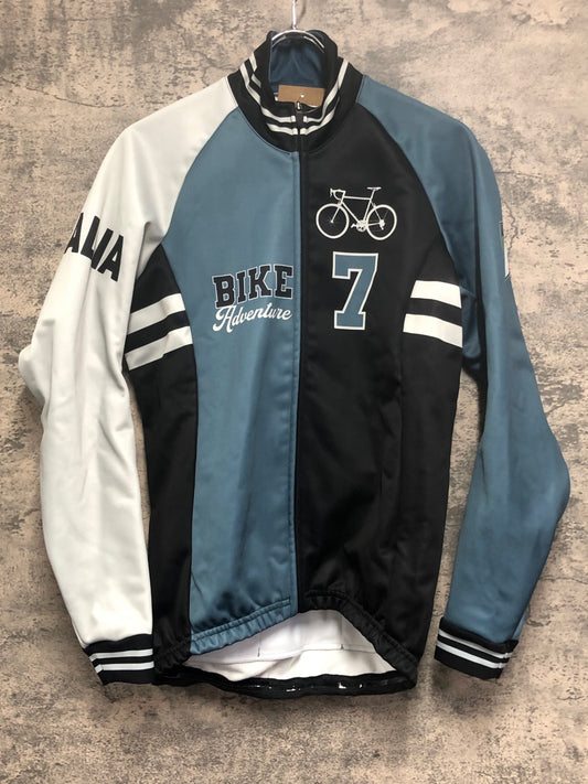 IV208 ジェッセージ GSG 長袖 サイクルジャケット 黒 白 M 裏起毛