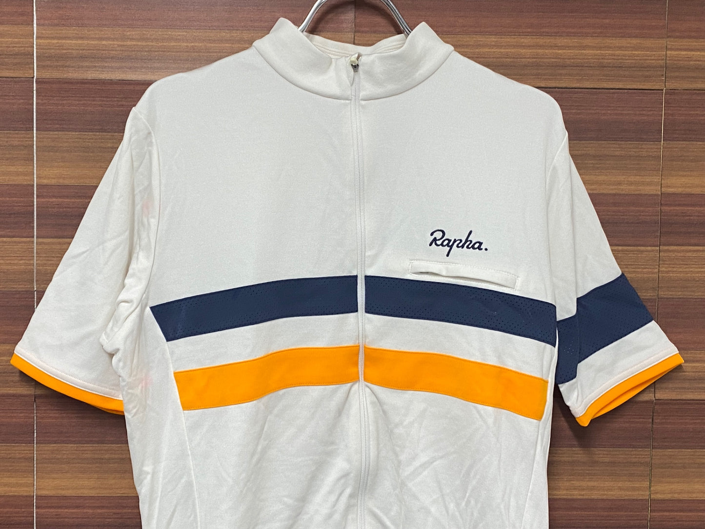 IR520 ラファ RAPHA BREVET JERSEYⅡ 半袖サイクルジャージ 白 L