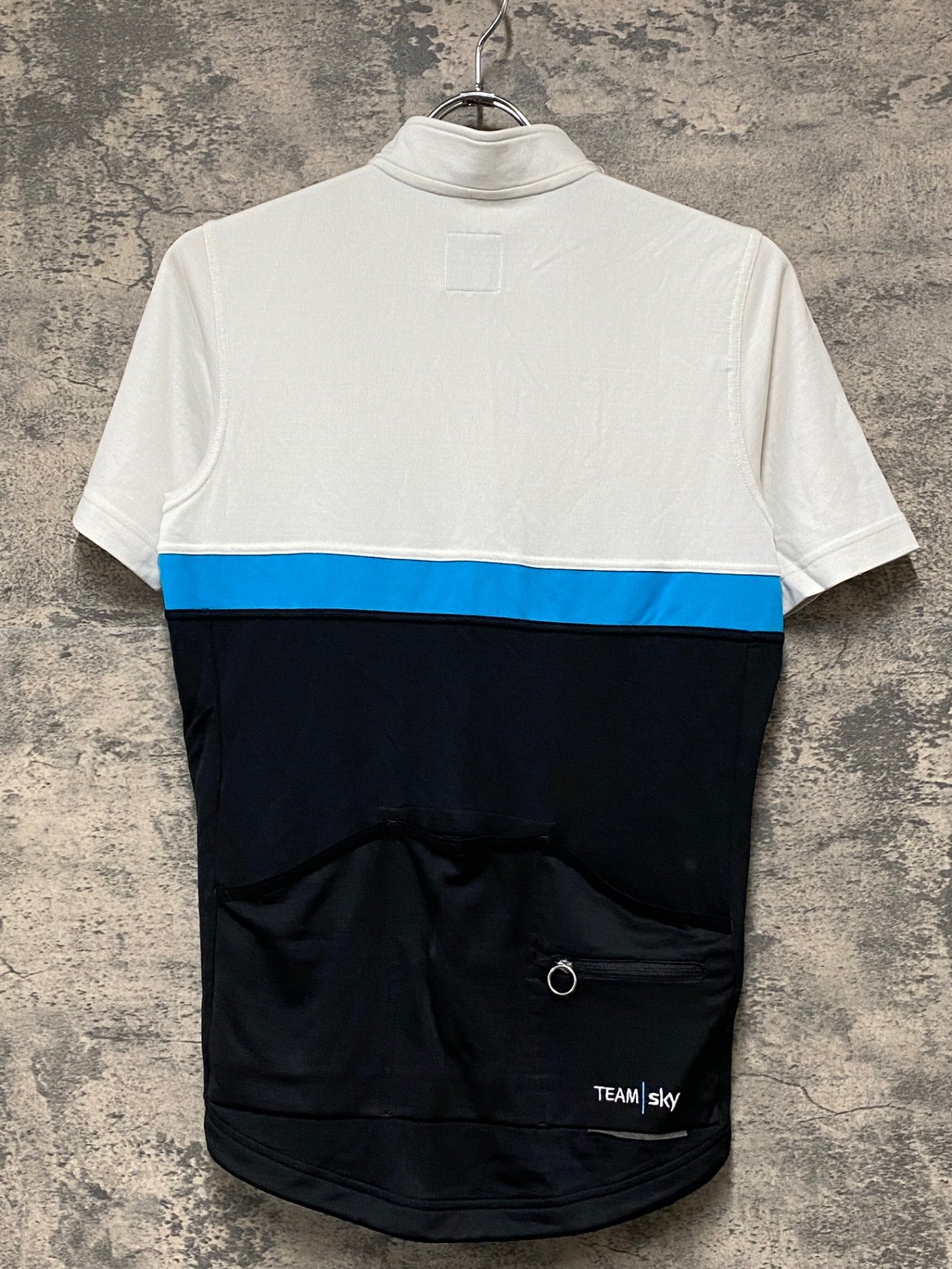 JC805 ラファ Rapha CLUB JERSEY 半袖 サイクルジャージ ハーフジップ 白 黒 M TEAM sky