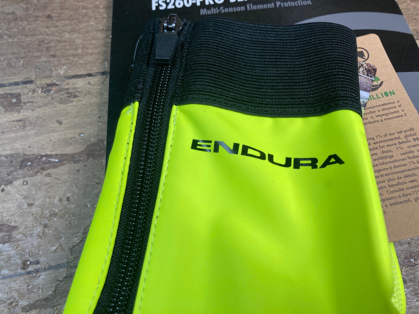 IA692 エンデュラ ENDURA FS260-PRO SLICK OVERSHOEⅡ シューズカバー 黒 黃 S