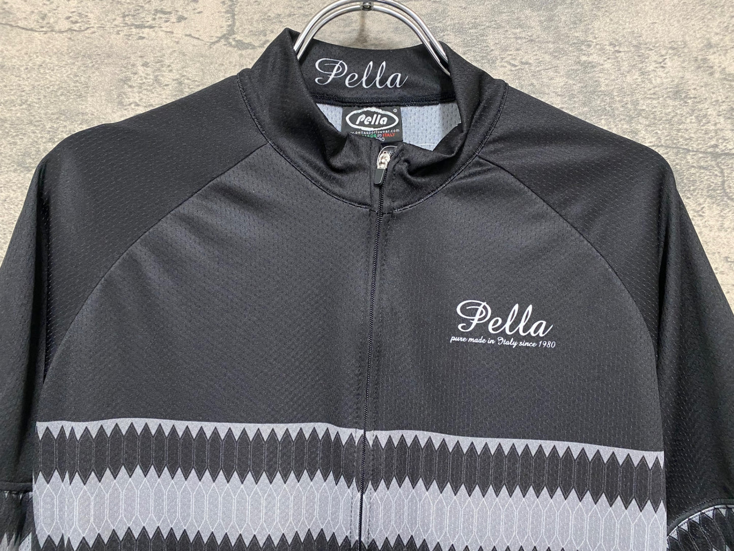 IU475 ペラ pella 半袖 サイクルジャージ 黒 L