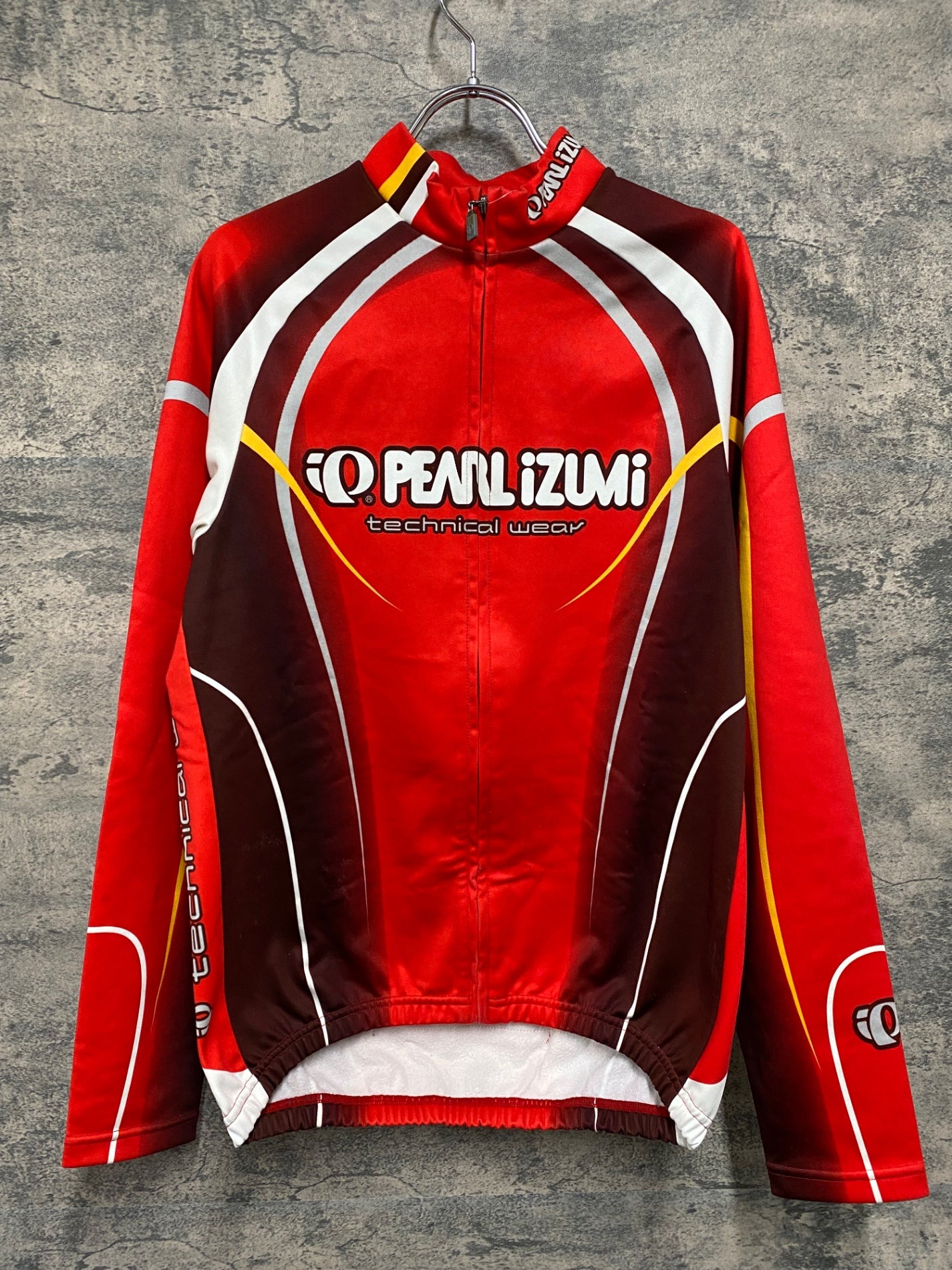 IW810 パールイズミ PEARL iZUMi 長袖 サイクルジャージ 赤 L 裏起毛