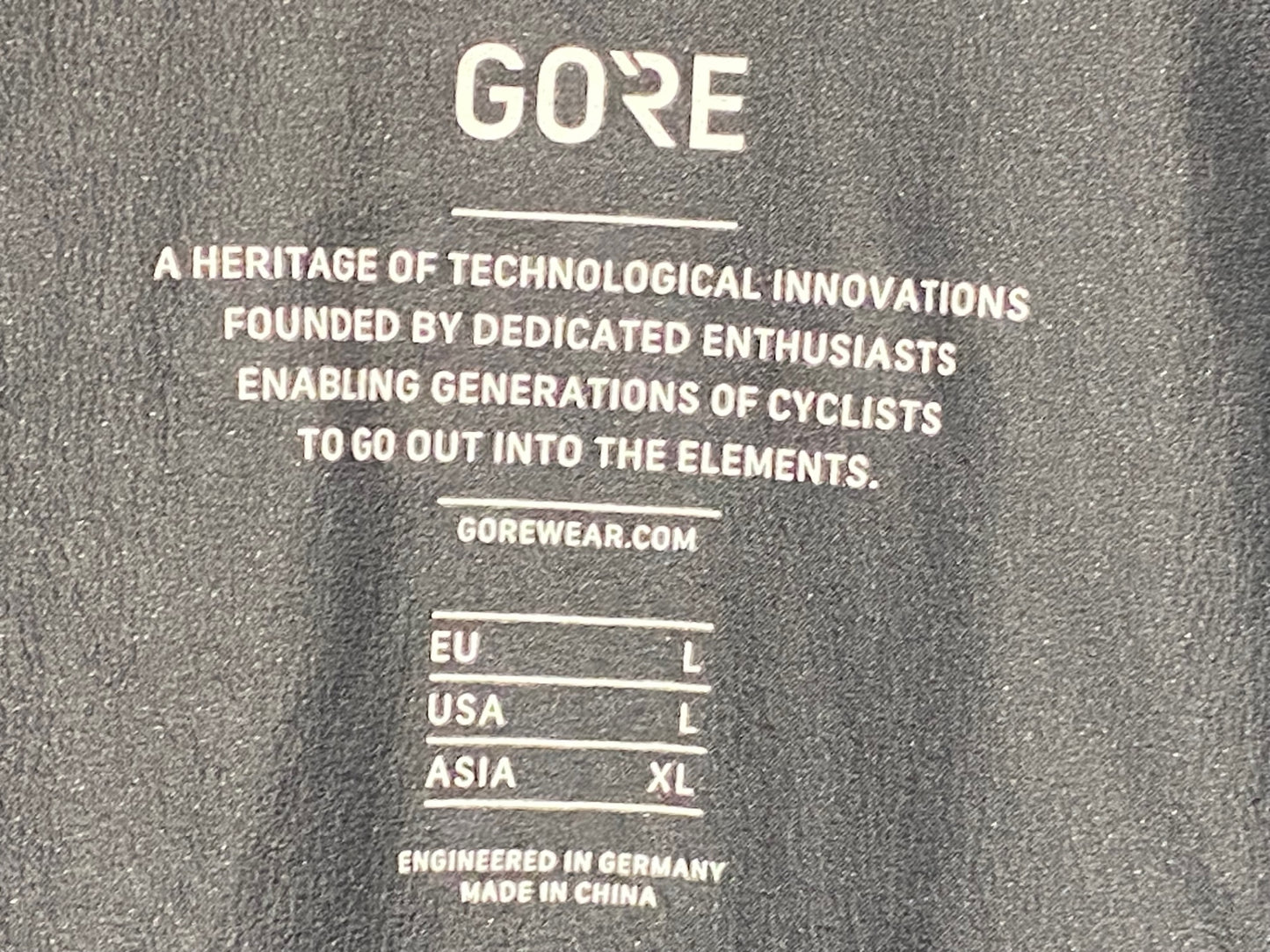 JC665 ゴア GORE BIKE WEAR 長袖 レインジャケット 黒 XL GORE-TEX