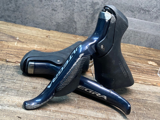 IN128 シマノ SHIMANO アルテグラ ULTGRA ST-6870 DI2 電動 STIレバー 2×11S 左右セット ※左レバーヘッド割れ ジャンク