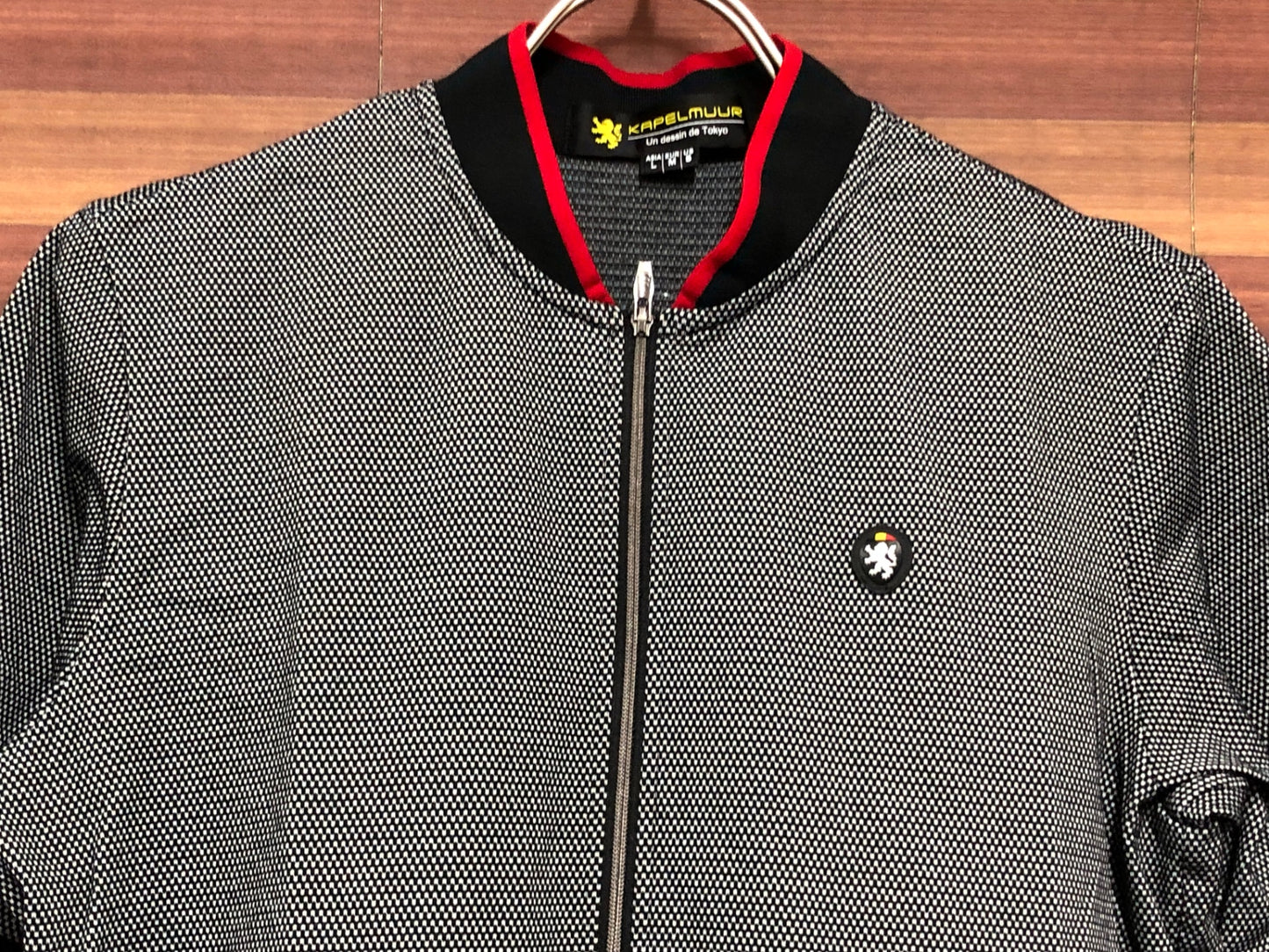 IO026 カペルミュール KAPELMUUR 半袖 サイクルジャージ 黒 千鳥柄 L