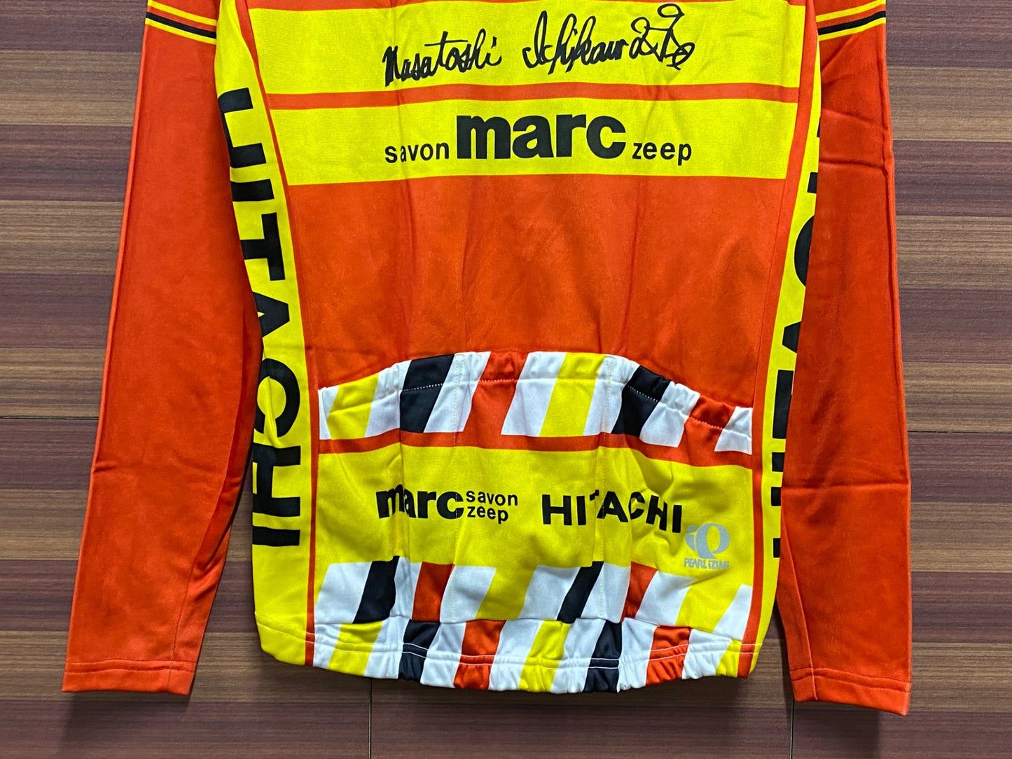 IB521 パールイズミ PEARL iZUMi 長袖 サイクルジャージ ハーフジップ 赤 L ビンテージ 未使用