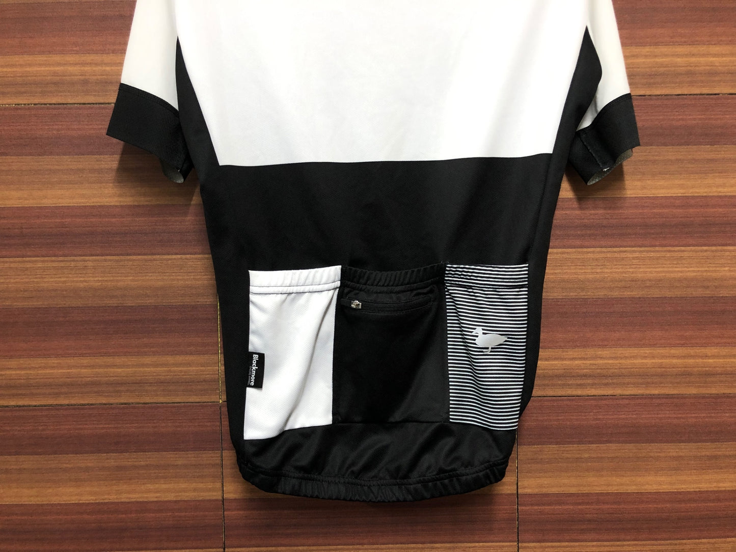 IM807 ブラックモア Blackmore 半袖 サイクルジャージ 白黒 S