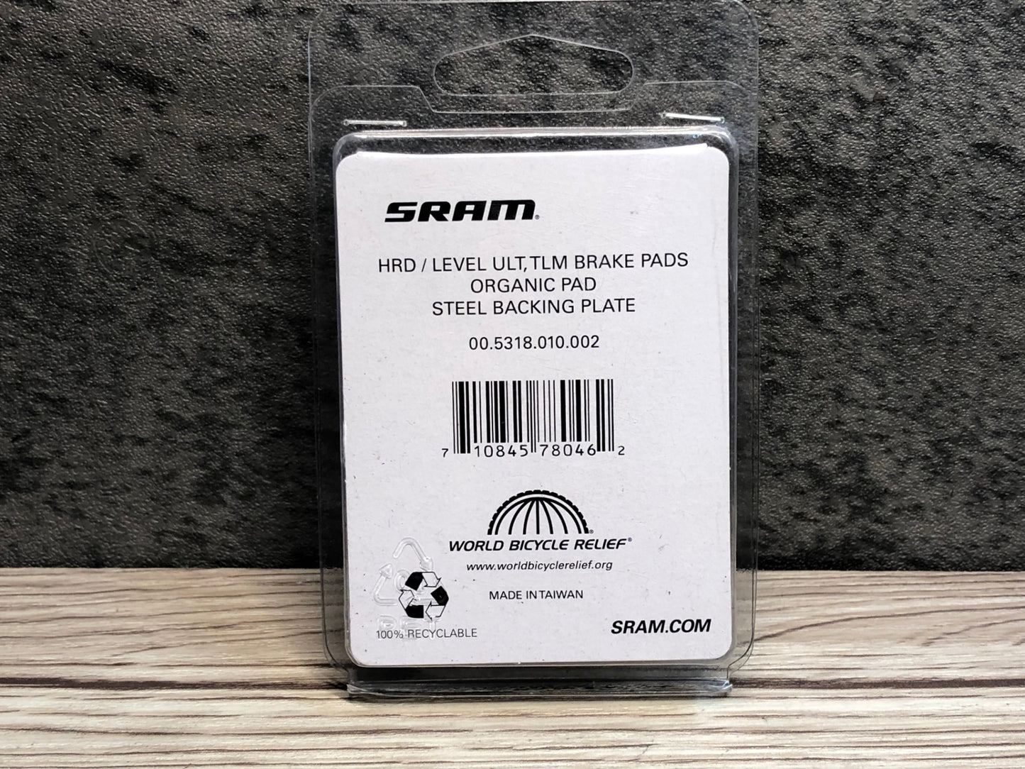 IR444 スラム SRAM HRDロード 用ディスクブレーキパッド Organic・Steelプレート 00.5318.010.002
