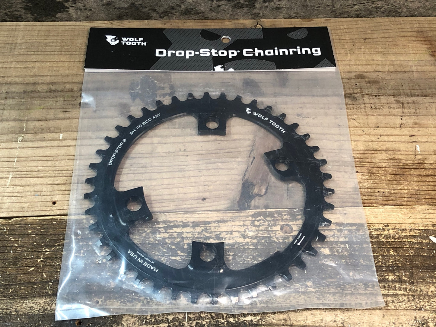 IR239 ウルフトゥース WOLF TOOTH DROP STOP CHAINRING ナローワイド GRX 42T
