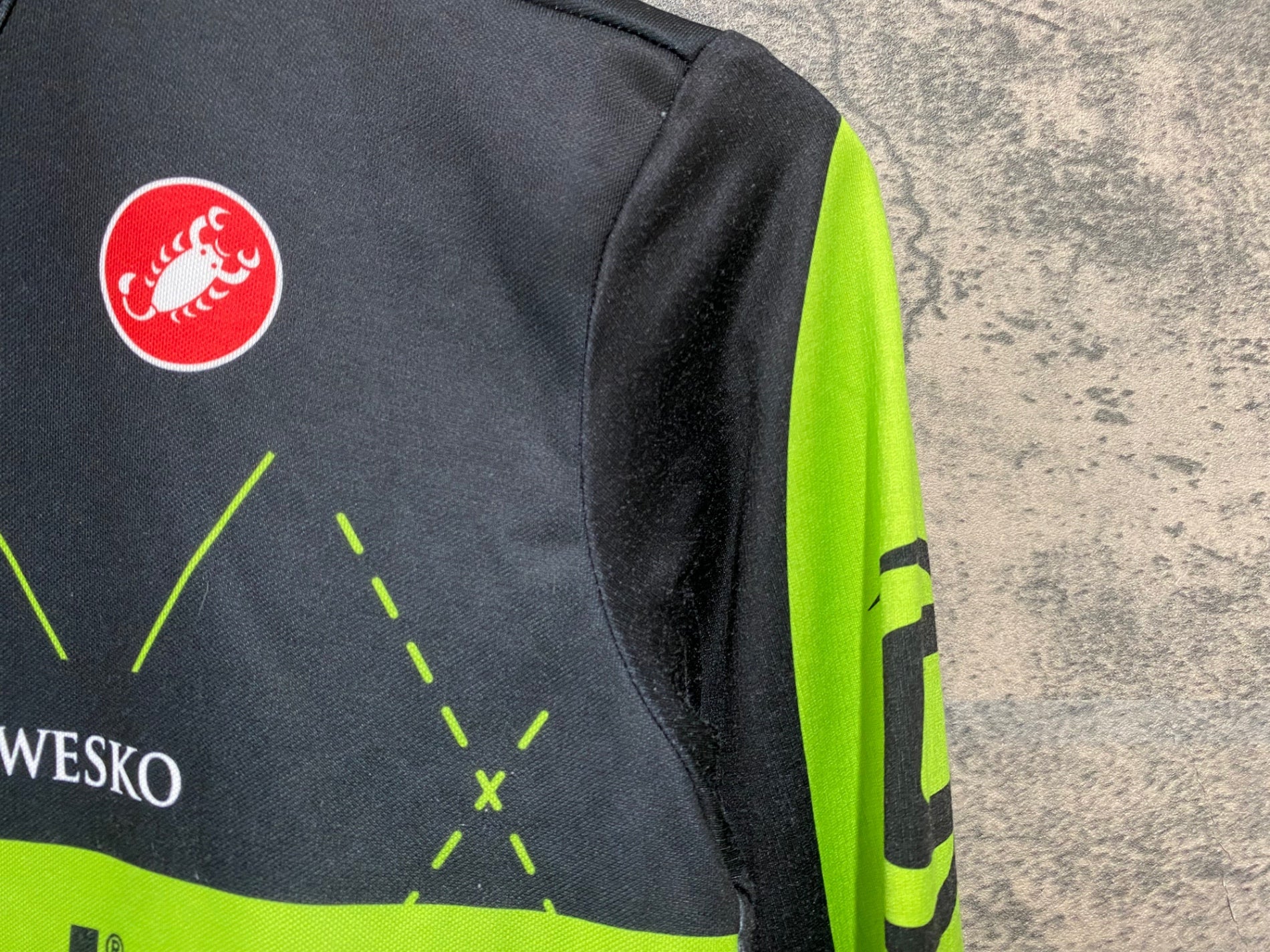 JD124 カステリ CASTELLI 長袖 サイクルジャージ 黒 XL 裏起毛