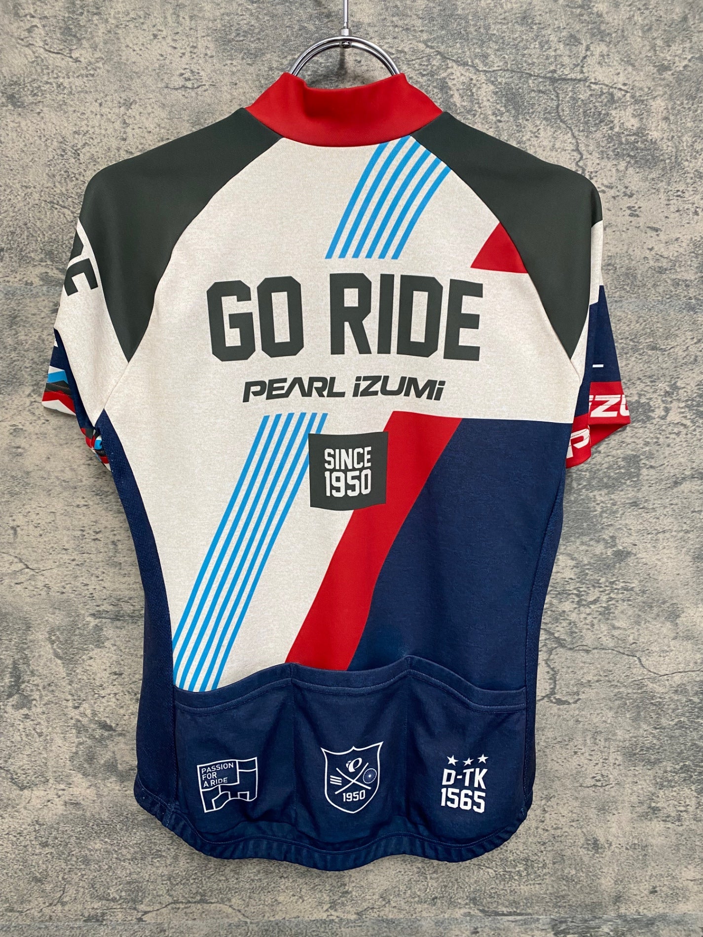 IX744 パールイズミ PEARL iZUMi 半袖サイクルジャージ グレー白 L