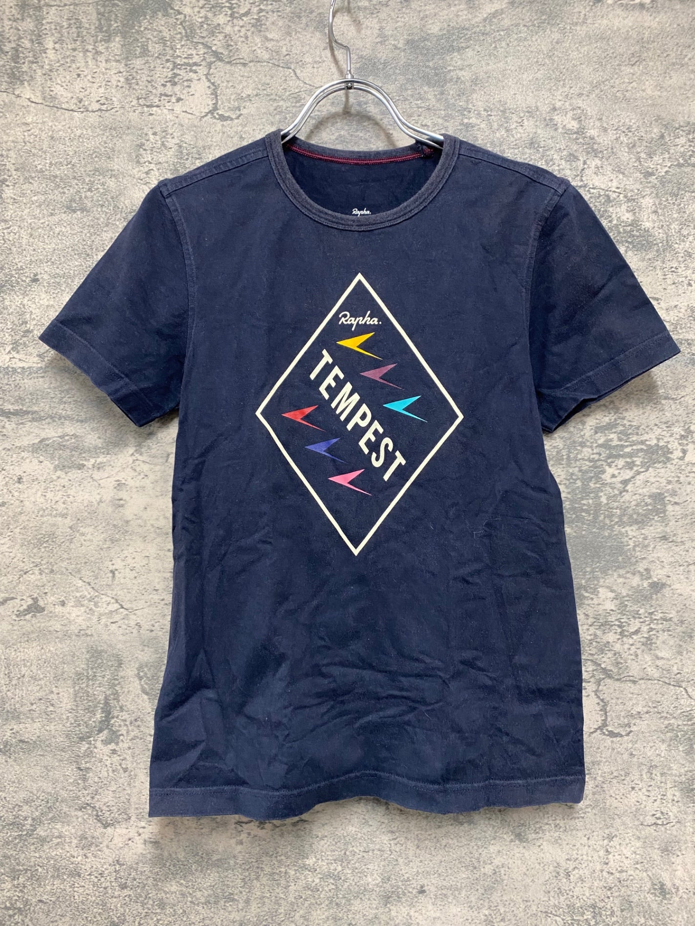 IS746 ラファ Rapha 半袖 Tシャツ 紺 XS TEMPEST ※擦れ、色落ち