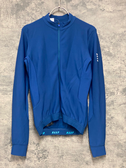 IZ916 マープ MAAP PRO FIT JERSEY 長袖 サイクルジャージ 青 S 裏起毛