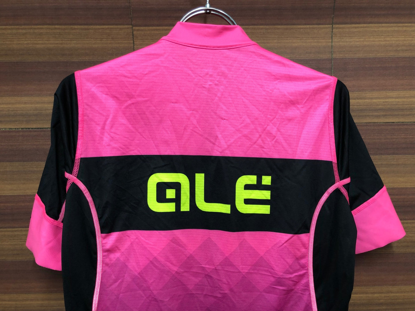 IO743 アレ ALE 半袖 サイクルジャージ ピンク 黒 M