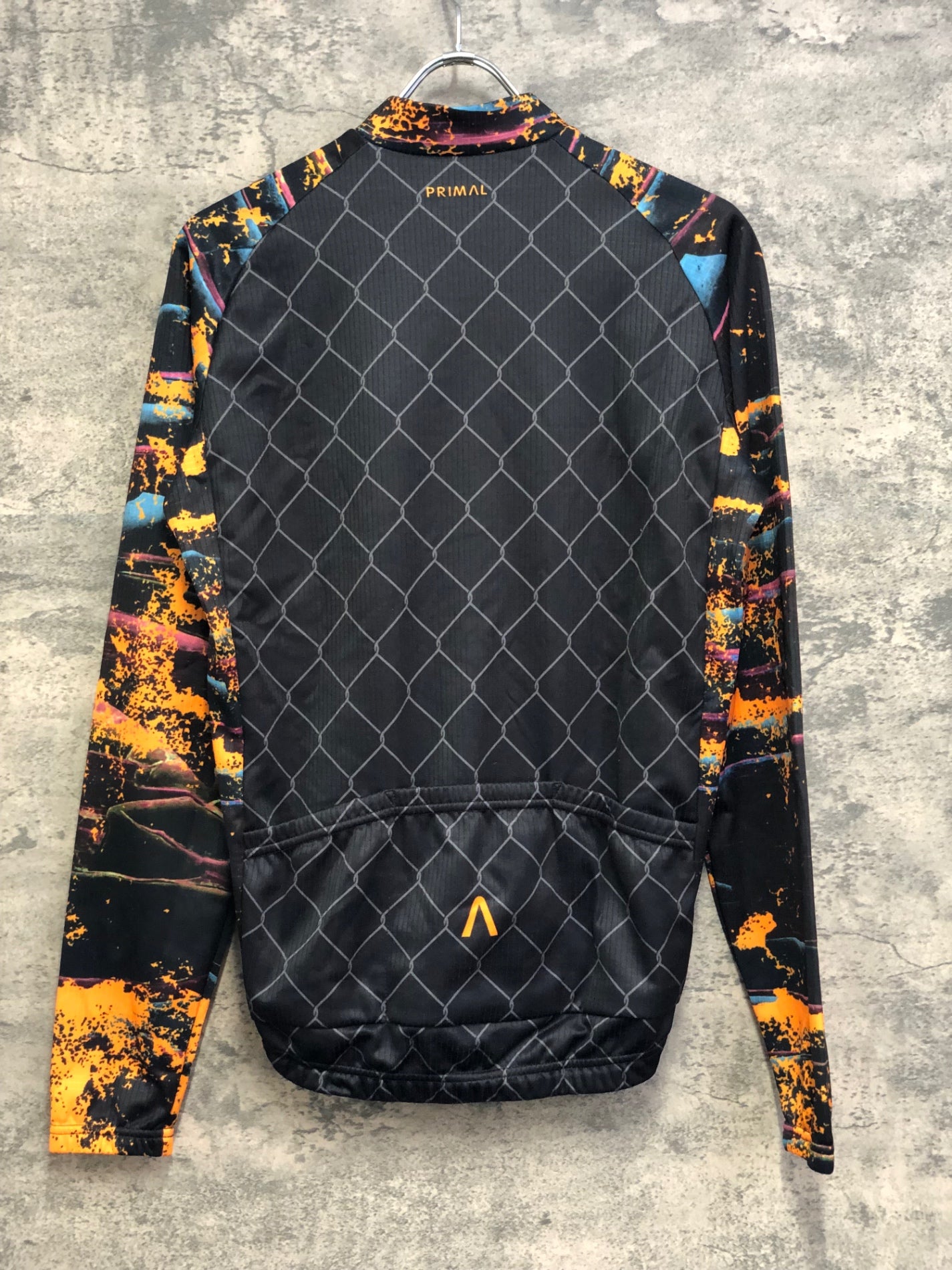 IV288 プライマル PRIMAL 長袖サイクルジャージ 黒 S裏起毛