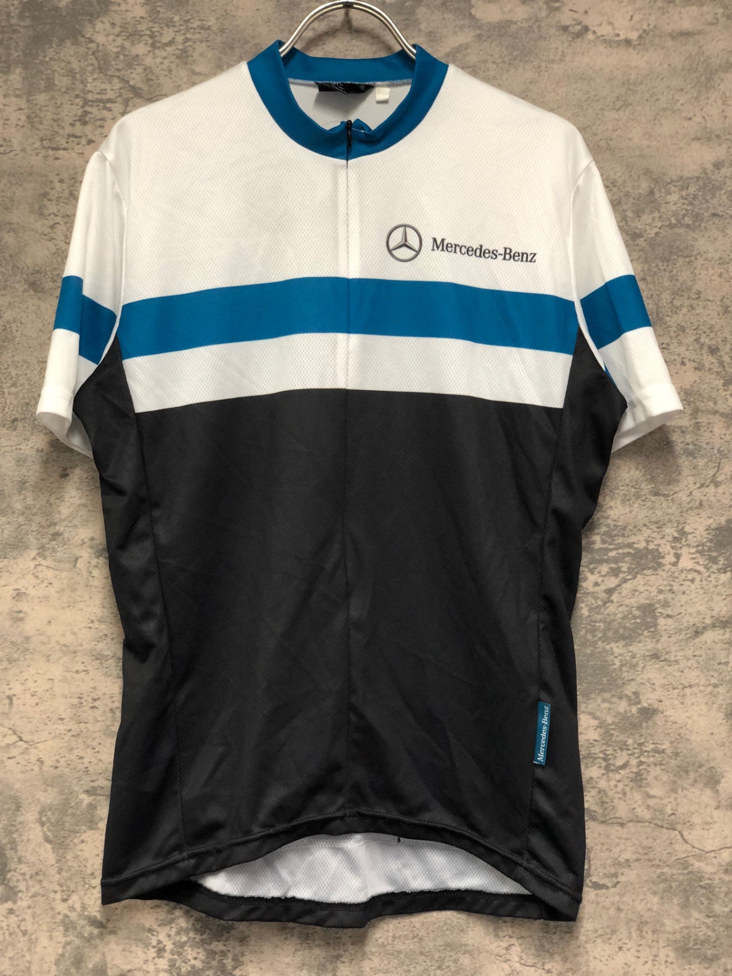 IX739 メルセデスベンツ Mercedes-Benz 半袖 サイクルジャージ 黒 白 青 M