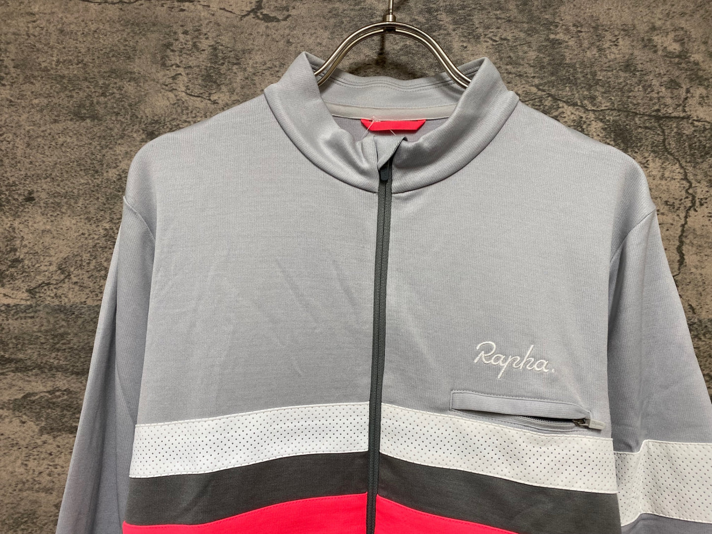 JB040 ラファ Rapha BREVET LONG SLEEVE JERSEY 長袖 サイクルジャージ グレー L