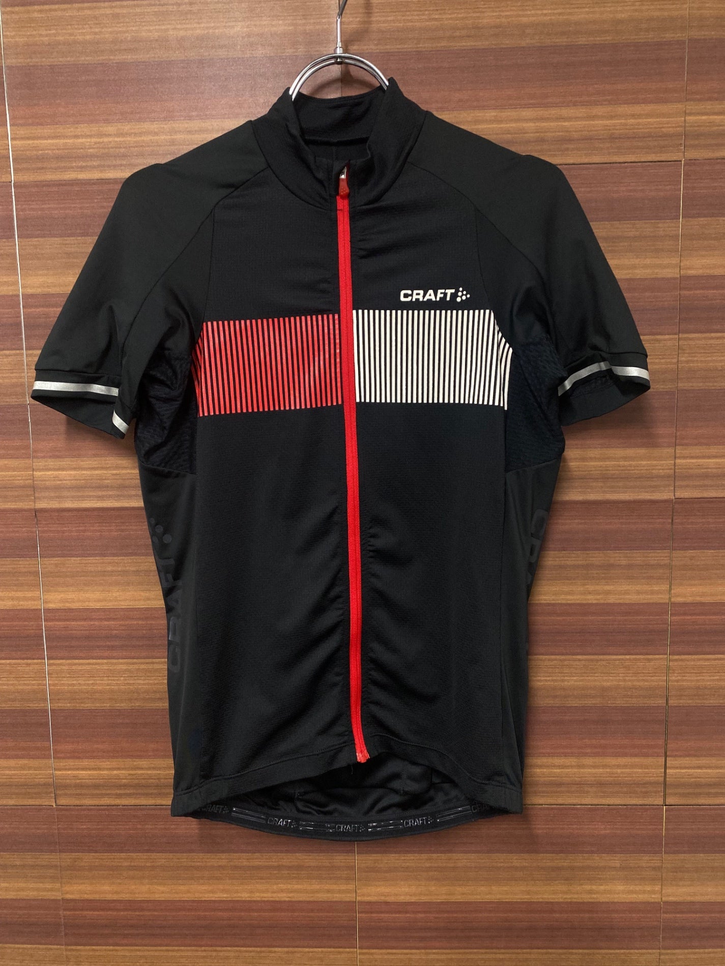 IR963 クラフト CRAFT 半袖サイクルジャージ Sサイズ 黒赤