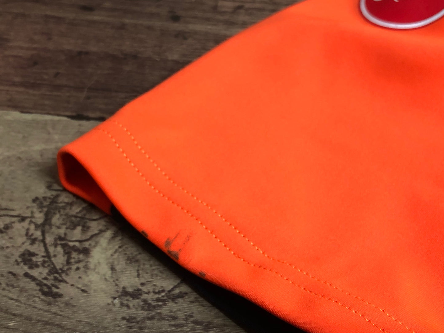 IS294 カステリ CASTELLI ROSSOCORSA perfetto 半袖 サイクルジャージ オレンジ 黒 L GORE WINDSTOPPER