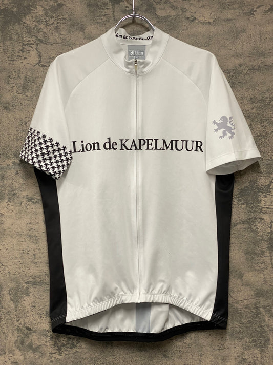 IZ096 リオンドカペルミュール Lion de KAPELMUUR 半袖 サイクルジャージ 白 WL