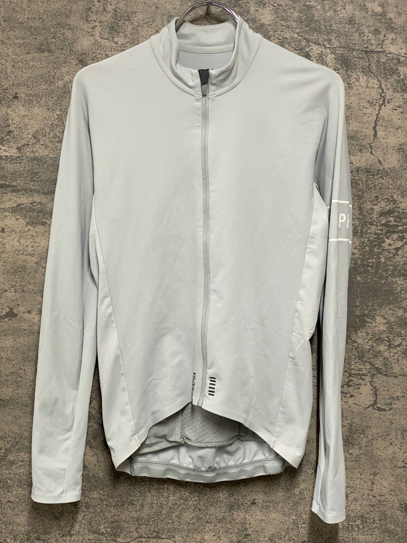 JB920 ラファ Rapha PRO TEAM LONG SLEEVE THERMAL JERSEY 長袖サイクルジャージ グレー S 裏起毛