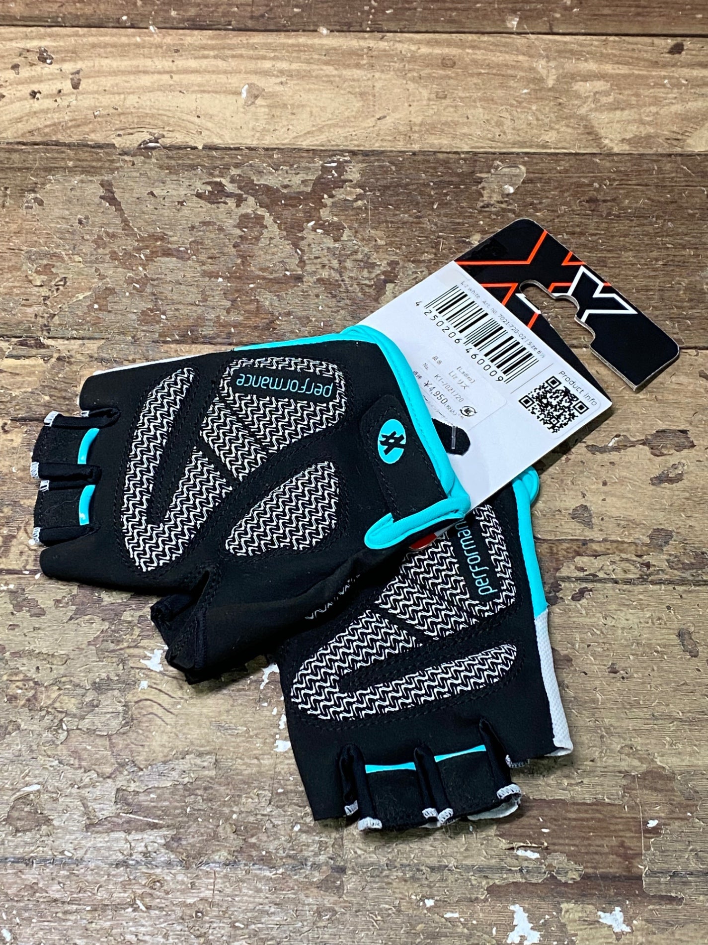 IL810 KINETIX 指切りグローブ 白黒 S レディース