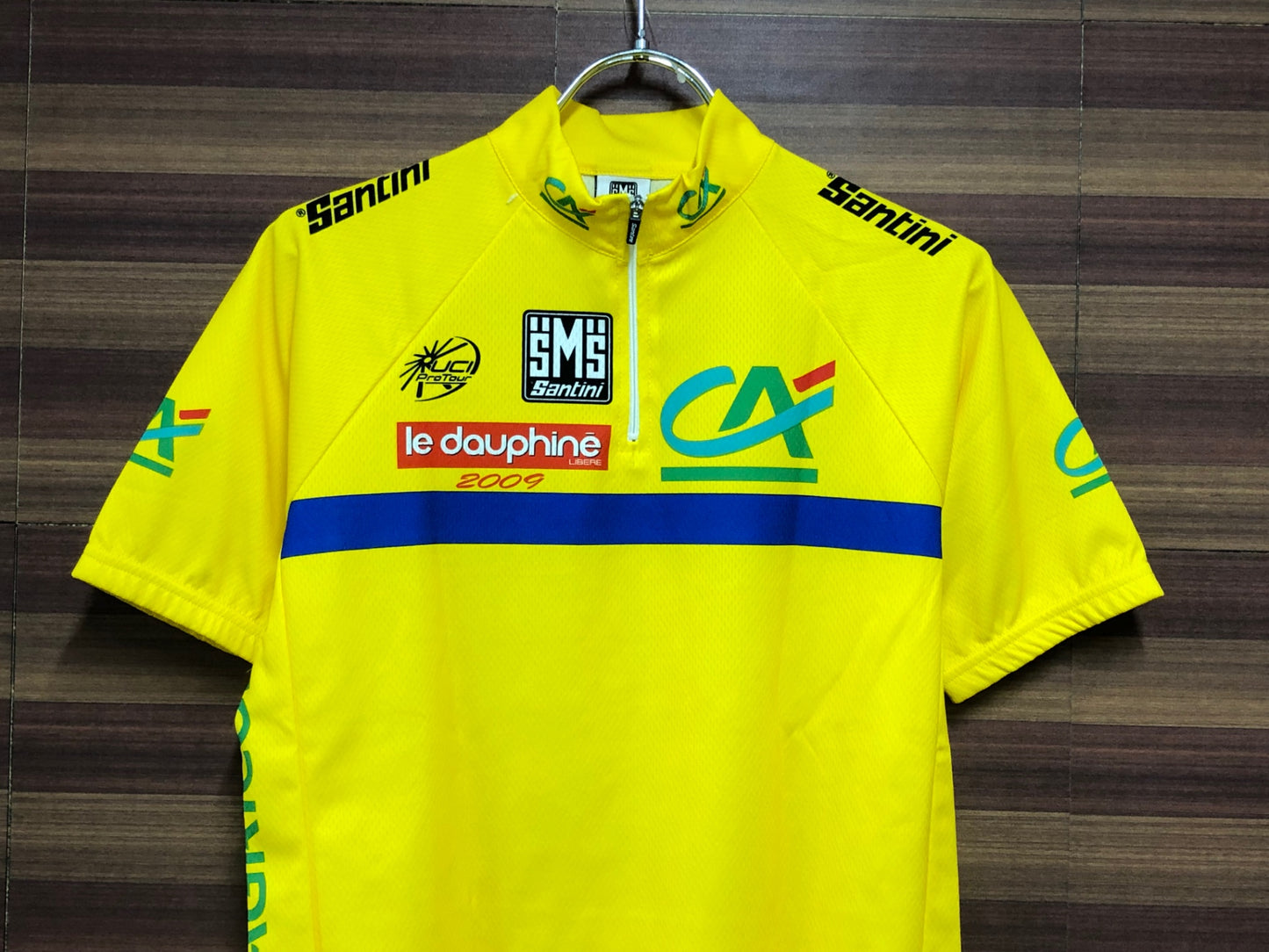 ID336 サンティーニ Santini 半袖サイクルジャージ 黄 M le dauphine