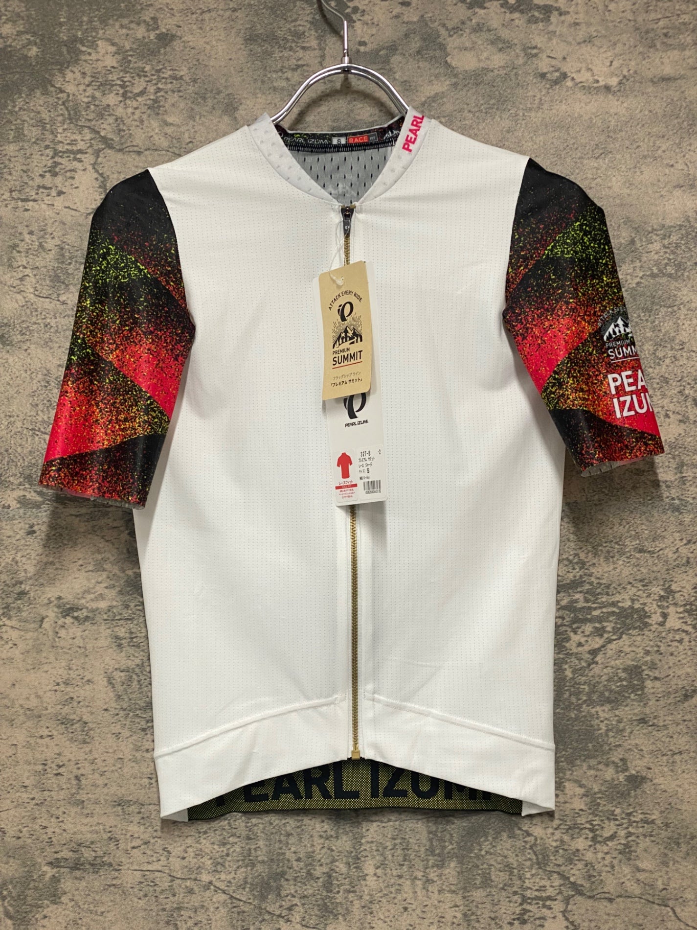 IZ952 パールイズミ PEARL iZUMi プレミアムサミット PREMIUM SUMMIT 半袖 サイクルジャージ 白 S